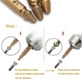 thumbnail image 1 of 4Pcs Kit d'Extracteurs de Vis à Double Tête Cassés Forets d'Extraction Endommagés, 1 of 6