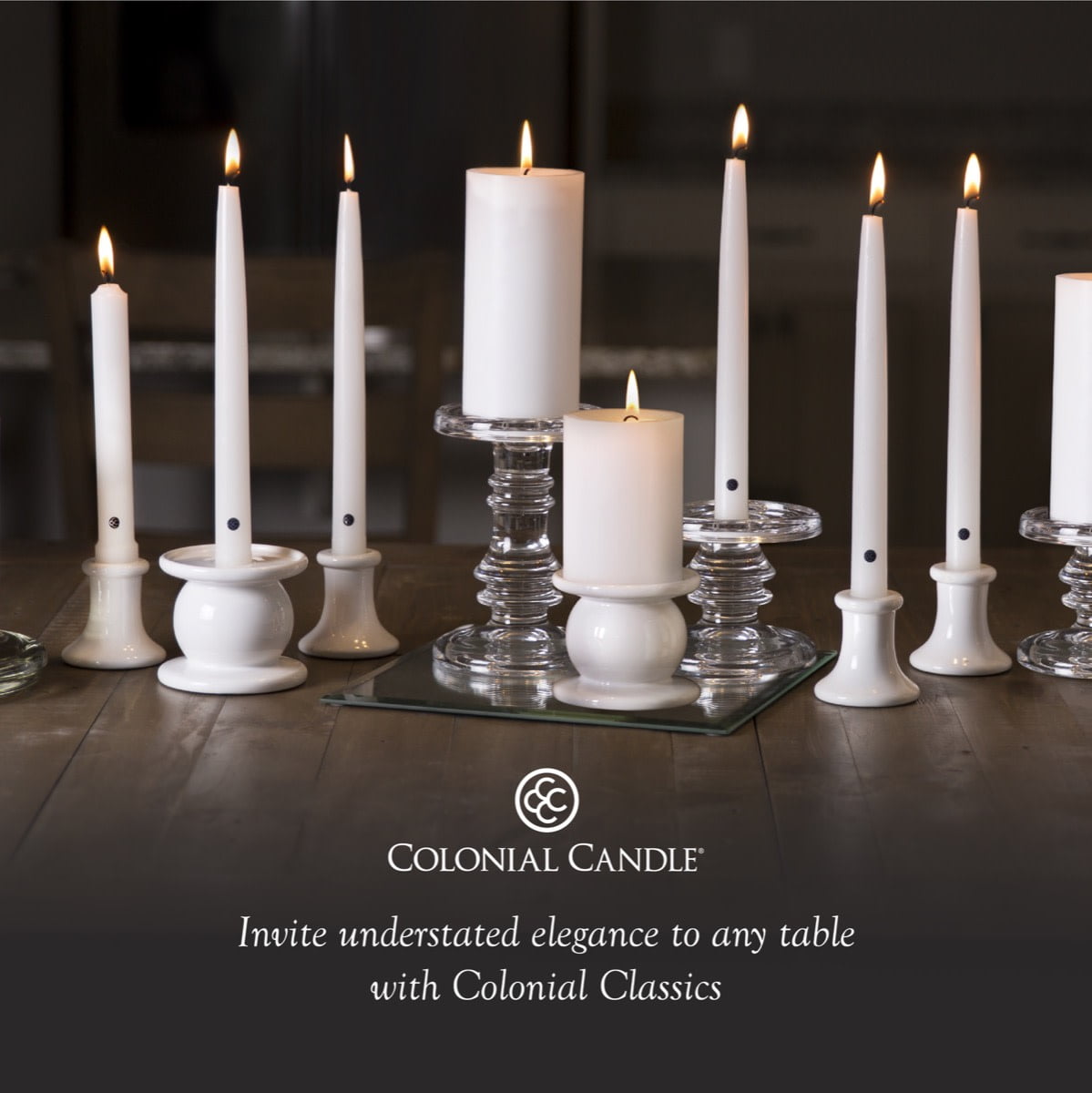 Colonial Candle Unscented 8 In Taper Candle, 12 Pieces, Rose Mauve