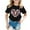 Black, variant on WOYY Toddler Girls Graphic Tee Short Sleeve Bow Print T Shirt Cotton Casual T-Shirt