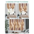 thumbnail image 4 of Brown Beige Tie Up Curtains for Windows 63 Inch Length Balloon Curtains Kitchen Adjustable Balloon Window Shade Vintage Farmhouse Shabby Wooden Grain Tie Up Valance Bathroom Curtain Window 46"x63", 4 of 6