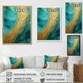 thumbnail image 4 of Designart "Alchemical Spiral Of Gold Teal Oceans V" Abstract Spirals Canvas Art Print, 4 of 7