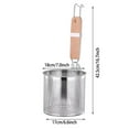 thumbnail image 3 of Stainless Steel Strainer With Wooden Handle Fine Mesh Food Strainer For Pasta And Ravioli Triangular Kitchen Filter Kitchen under 10 Net Cup for Squish Strainer Catchers Fr The Biz Cup Dishwasher Mesh, 3 of 4
