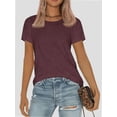 thumbnail image 7 of Womens Short Sleeve Basic Shirts Crewneck Tees Loose Fit Fashion Tops Casual Summer Clothes, 7 of 7