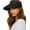 A Black, variant on Womens Sun Visor Hat Straw Sun Visors for Women Summer Packable Ponytail Beach Hats for Women Travel UPF 80+
