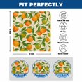 thumbnail image 6 of Oranges Fruit Chair Covers Set of 8 Green Leaf White Flowers Beige Background Chair Back Covers Stretch Removable Washable Slipcovers Protector for Dining Room Kitchen Party Decor, 6 of 9