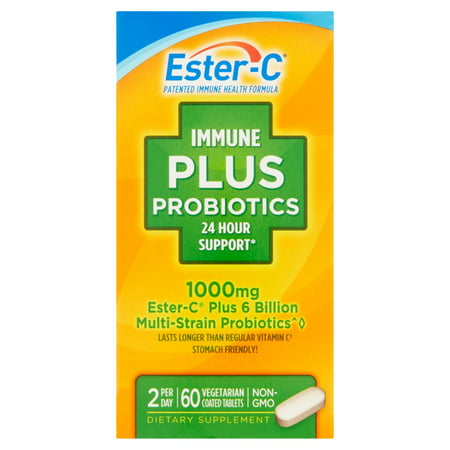 Ester-C Complexe de santé immunitaire plus Probiotiques 60 count