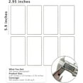thumbnail image 4 of 100-Pieces Peel and Stick Backsplash, 3" x 6" PVC Wall Tile, Polished White Stick on Backsplash for Kitchen/Bathroom/Fireplace, 4 of 7