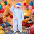 thumbnail image 2 of Xyant Funny Big Mouth Monster Onesie Pajamas for Boys Girls 2-10 Years Oversized Plush Fleece Hooded One Piece for Sleep & Party, 2 of 4