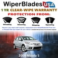 thumbnail image 2 of 2009 Mazda 5 Beam Wiper Blades Wipers w/1yr Warranty (Set of 2) (WiperBladesUSA), 2 of 5