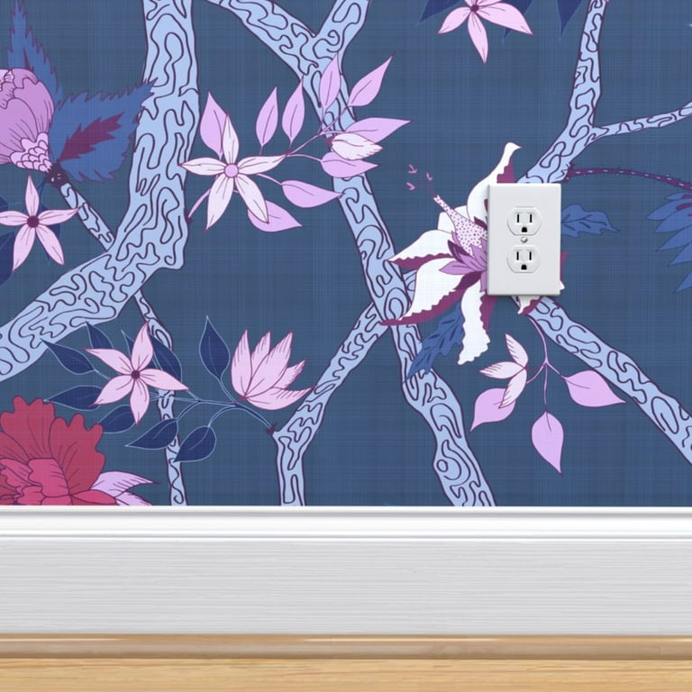 Chinese painting, flowers, purple, HD phone wallpaper