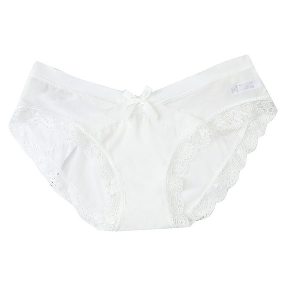 eczipvz Plus Size Lingerie Womens Mid Waist And Abdomen Sports Breathable And Raise The ButtocksPure Brief Panties White,XL