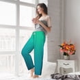 thumbnail image 5 of Salouo Green Turquoise Teal Print Women's Pajama Pants Casual Loose Sweatpants PJs Flowy Pants Drawstring Palazzo for Women Wide Leg Pants Lounge Pajama -XX-Large, 5 of 8