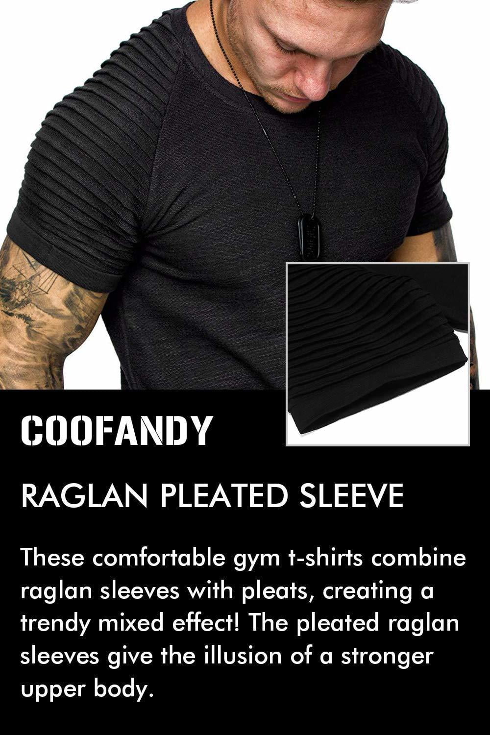 COOFANDY Mens Gym Workout Casual Short Sleeve Slim-Fitted T Shirt