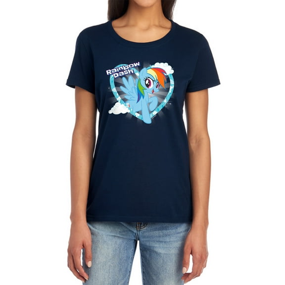 My Little Pony Tv Rainbow Dash Women's T Shirt, Navy, Small