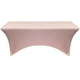 thumbnail image 2 of Your Chair Covers - Stretch Spandex 4 ft Rectangular Table Cover Blush, 2 of 4