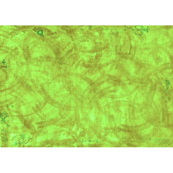 Ahgly Company Indoor Rectangle Abstract Green Modern Area Rugs, 8' x 12'