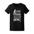 thumbnail image 2 of A Witch And Her Little Monsters. T-Shirt Women -Image by Shutterstock, Female XX-Large, 2 of 4