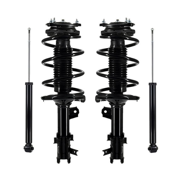 Set Front Quick Complete Strut-Coil Spring-Rear Shock For 2006-2011 KIA RIO Base