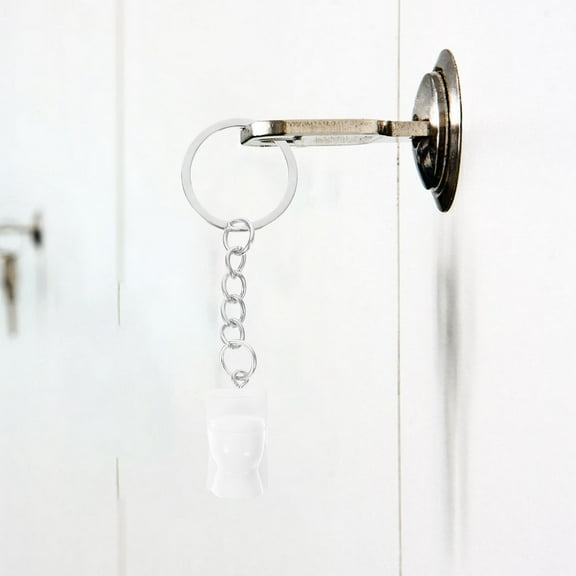 GOOHOCHY Funny Mini Toilet Shaped Keychain for Bag Pendant Unique PVC Multi Decor 4pcs