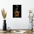 thumbnail image 2 of Elephant Stock Whiskey Ice Splash Wall Art - Vertical Canvas Wall Art - Dining Room Wall Decor - Food And Drink Canvas - Black And Orange Decor - 8" x 12", 2 of 8