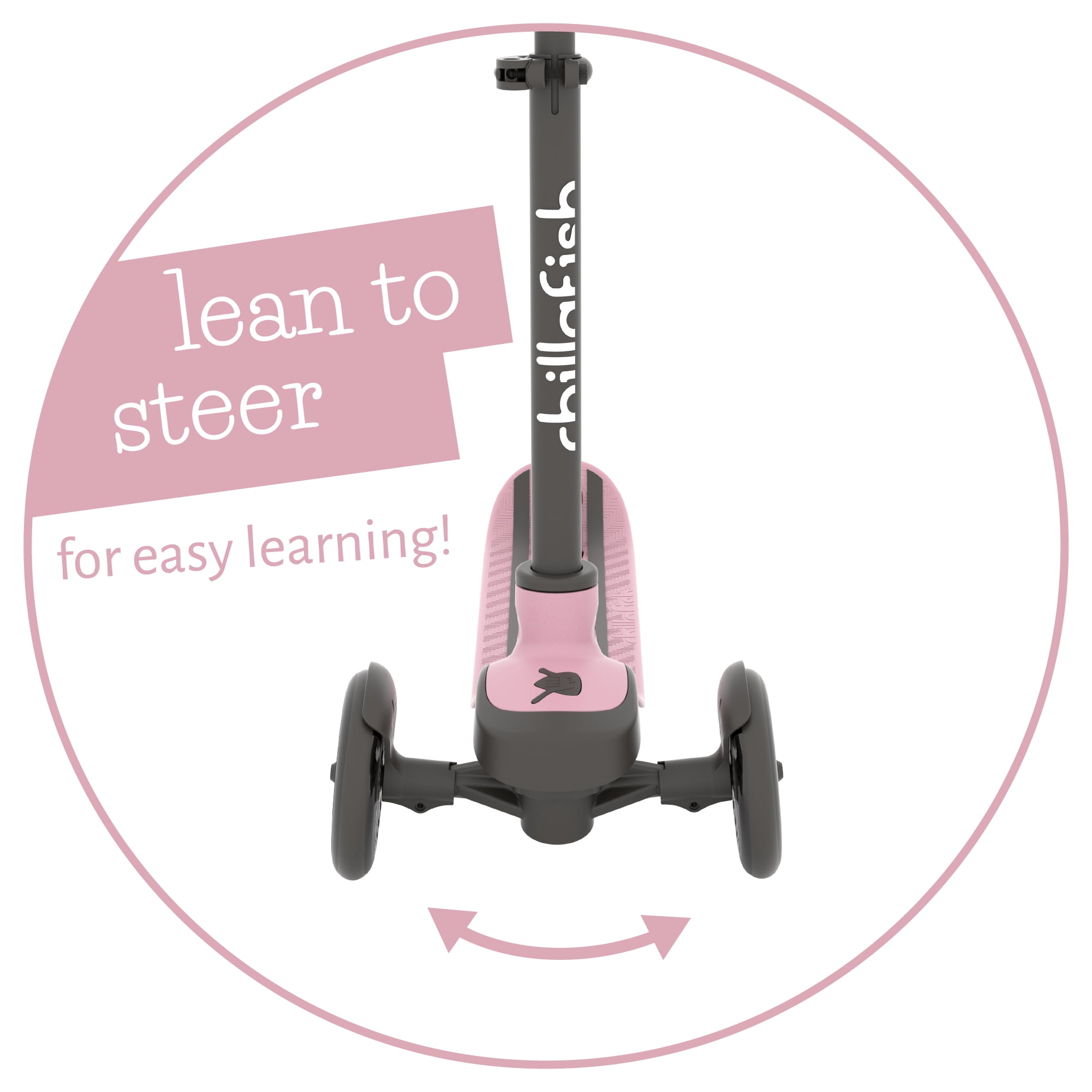 Chillafish Scotti 2 Push & Pedal Ride-On Scooter, Cameo Pink
