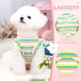 thumbnail image 5 of HQREA 2 Pack Cute Striped Small Dog T Shirts Soft Cotton Girl Dog Clothes Breathable Puppy Cats Vest Summer Pet Outfits, 5 of 7