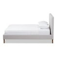 thumbnail image 3 of Bowery Hill Upholstered Queen Platform Bed in Gray Beige, 3 of 10