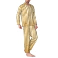 thumbnail image 2 of Balery Bamboo Wall Pattern Pajama Sets for Men Long Sleeve 2 Piece Sleepwear Loungewear Sets Soft PJ's with Pockets Long Sleeve Comfy Pj Sets-Large, 2 of 7