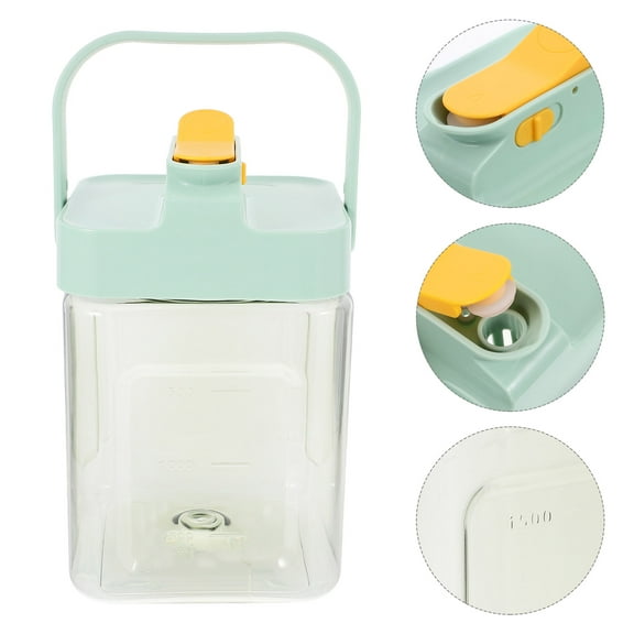 LITINKIMI 1Set Clear Plastic Beverage Jug With Lid For Fridge Drink Storage Container