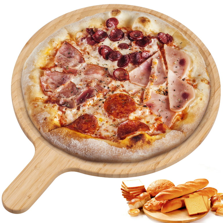 Cake Dessert Serving Plate, Wood Pizza Paddle Cutting Board Small Chopping  Board With Handle Round Cheese Paddle Board Charcuterie Serving Tray For  Meat Cheese Bread Vegetables Fruits - Temu