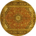 thumbnail image 1 of Ahgly Company Machine Washable Indoor Round Persian Yellow Traditional Area Rugs, 7' Round, 1 of 4