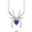 Silver, variant on Heart Shape Blue Sapphire Gold Plated Spider Pendant