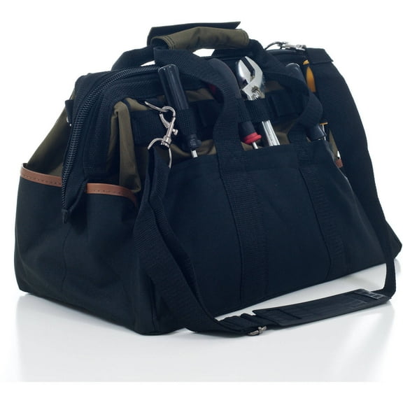 RAVEN 25 Pocket Nylon Tool Bag | Size 16" x 9" x 11" | Heavy-Duty 600D Nylon Construction | Ergonomic Design with Padded Shoulder Strap | Ideal for Professionals & DIY Enthusiasts