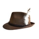 thumbnail image 4 of Sombrero Fedora de fieltro, sombrero de jazz, gorra con plumas, accesorios de vestuario, transpirable, vintage Marrón, 4 of 9