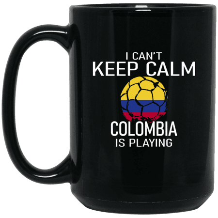 Colombia Soccer Fan Coffee Mug 15oz – I Can’t Keep Calm Colombian Is Playing, Soccer Lover Gift, Ceramic Cup For Game Day