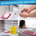 thumbnail image 6 of Tripumer 8Pcs Self-Draining Soap Dish Silicone Non-Slip Soap Holder BPA Free Waterfall Drain Soap Protector Suitable for Shower, Bathroom, Kitchen, Bathtub Keep Soap Dry Extend Soap Life, 6 of 9