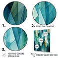 thumbnail image 3 of Designart "Tessellations In Teal" Abstract Shapes Floater Framed Canvas Prints, 3 of 5