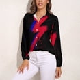 thumbnail image 3 of Lightning Bolt Brush Long Sleeve Blouse Woman Streetwear Casual Shirts Summer Oversize Woman Streetwear Clothing Birthday Present, 3 of 7
