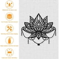 thumbnail image 4 of 1pc Lotus Flower Metal Wall Art Decor Black Flower Wall Hanging Decor Lotus Silhouette Wall Art, 4 of 7