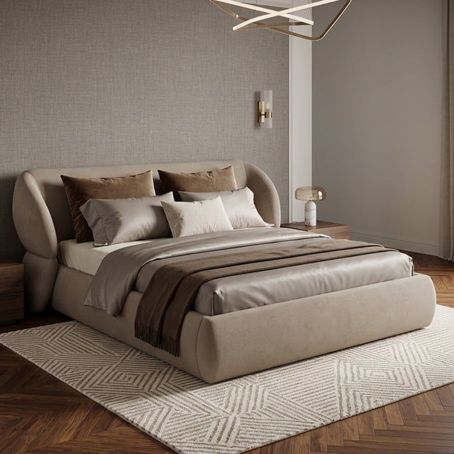 Cama Sahara King Size, Atlas del Descanso color Beige