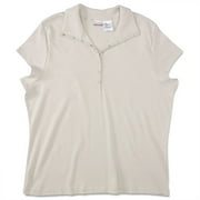 No Boundaries - Juniors' Plus Ribbed Snap Polo