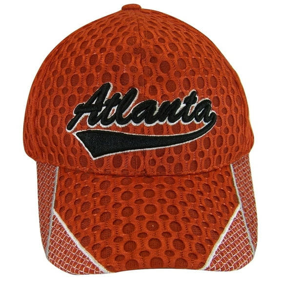 Atlanta Men's Summer Mesh Adjustable Baseball Cap (Red)