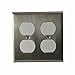thumbnail image 3 of Residential Essentials 10823SN Plaque de Commutateur de Sortie Double Réceptacle - Nickel Satiné, 3 of 3