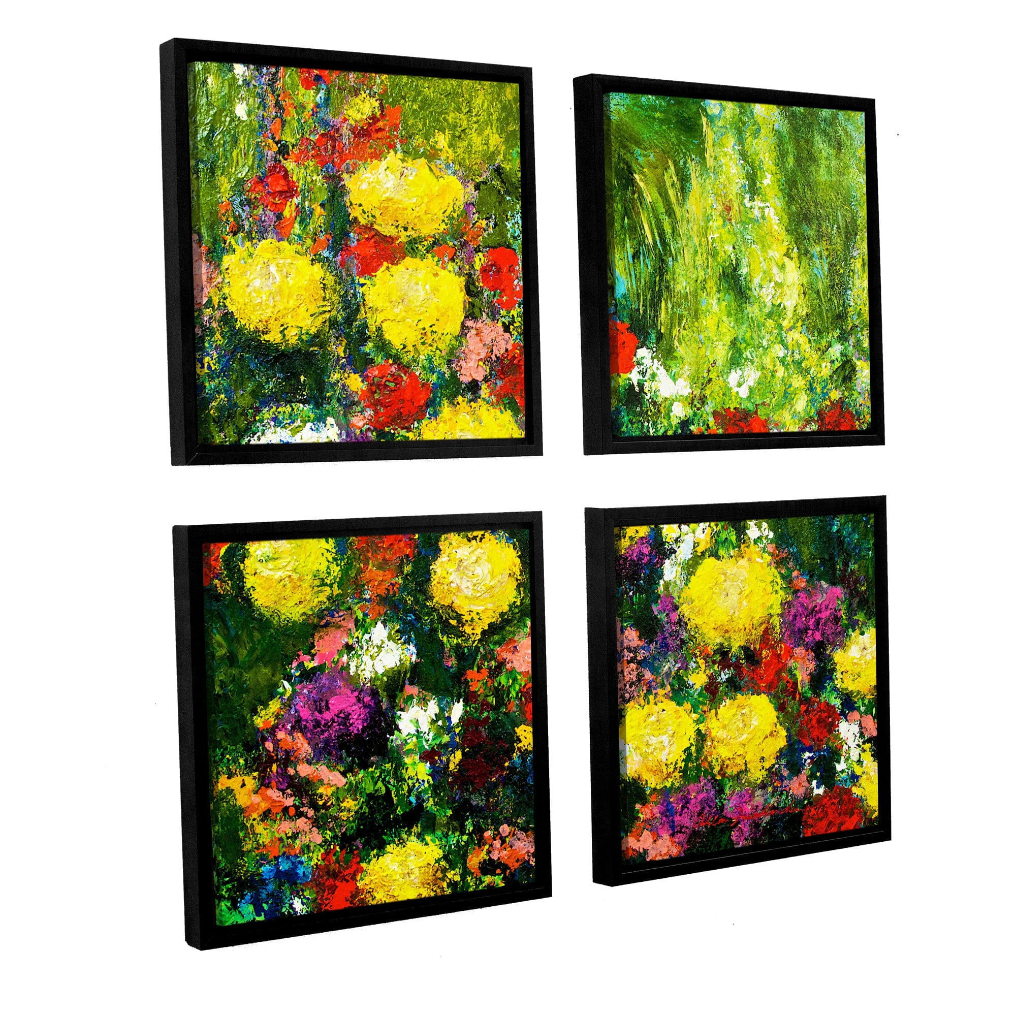 ArtWall Allan Friedlander "Savannah" 4-Piece Floater-framed Canvas Square Set