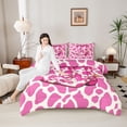 thumbnail image 4 of Homewish Western Cowgirl Boots 3 Pieces Queen Comforter Set for Teens Boys Girls,Pink Cow Print Ultra Soft Bedding Sets,Dreamy Princess Bedding Comforter Set Breathable,Lightweight Room Decor, 4 of 8