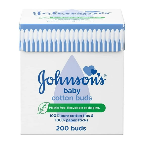 Bastoncillos de algodón Johnson's Baby 200 unidades