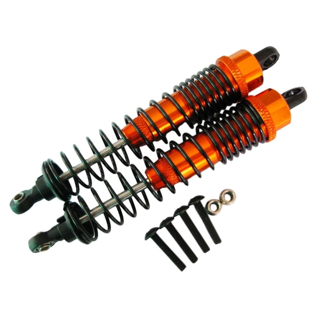 ZheElen 2pack/lot Rear Shock Absorber For AXIAL 1/10 ROCK RACER 90026 Upgraded Parts AX31013 Crawler Desert Buggy Orange