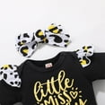 thumbnail image 5 of Fesfesfes Toddler Kids Baby Bodysuit Girls Summer Letter Print Romper Shorts Headwear Clothes Set, 5 of 9