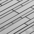 thumbnail image 4 of Sample - Modket Industrial Stainless Steel Swirl Linear Blend Modern Mosaic Tile Backsplash, 4 of 6