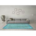 thumbnail image 3 of Ahgly Company Indoor Rectangle Abstract Light Blue Modern Area Rugs, 7' x 9', 3 of 4